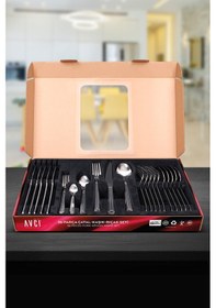 Resim Yakamoz 36 Parça Çatal Kaşık Bıçak Takımı Gümüş 