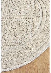 Resim Karaca Home Vio Ekru Yuvarlak 100x100 Cm Paspas 200.22.02.0015 Ekru 