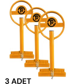 Resim MEGESHOME 3 ADET Kilitli Park Bariyeri, Yatar Kalkar Kişisel Kilitli Park Bariyeri, Park Demiri Asma Kilitli 