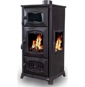 Resim Volkan Paris Dik Fırınlı Döküm Şömine Soba 