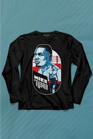 Resim Kendim Seçtim Mike Tyson Boks Box Spor Kral Ring Uzun Kollu Tişört Baskılı T-shirt 