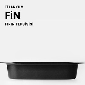 Resim Fin 35x25 Cm Dikdörtgen Tepsi Siyah 