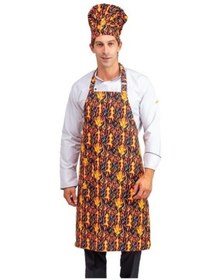 Resim Alev Desenli - Askılı Aşçı Ve Mutfak Önlüğü-Standart-Tek Parça 