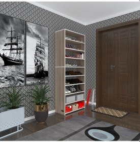 Resim Kenzlife Ayakkabılık Goya Crd 180 70 30 Arkalıksız Ayakkabı Ofis Dolabı İki Bölme 