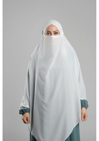 Resim Hürrem Bone Krem Pratik Hazır Geçmeli Tesettür Eşarp Krep Bağcıklı Sufle Hijab 2313 40 Krem 