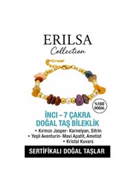 Resim Sertifikalı İnci - 7 Çakra Doğal Taş Bileklik si Ve Çok Renkli 