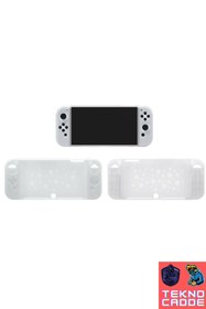 Resim beboncool TNS-1135 Nintendo Switch OLED EL Destekli GRİP Tasarım Koruyucu Silikon Kılıf 