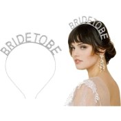 Resim Gümüş Kaplama Kristal Taşlı Bride To Be Gelin Tacı 