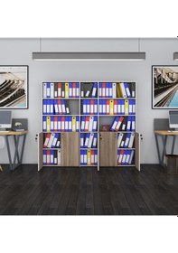Resim Kenzlife Klasör Dolabı Kilitli Gökbörü Crd 175 200 30 Klasörlük Kitaplık Ofis Arkalıksız Çok Renkli 