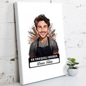 Resim Karikatürlü En Yakışıklı Berber Kanvas Tablo 