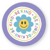 Resim AMBALAJ PAZARI Sticker 6 - Be Kind 4x4 cm - 66 Adet 