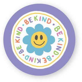 Resim AMBALAJ PAZARI Sticker 6 - Be Kind 4x4 cm - 66 Adet 