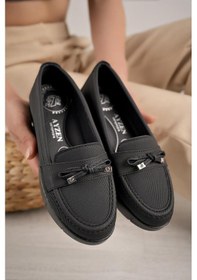 Resim Nesil Shoes Ayzen 502 Siyah Kot Anatomik Kadın Ayakkabı-siyah Kot Kot Rengi - Siyah 