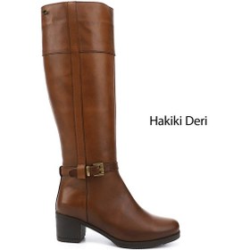 Resim Gönderi R Kadın Taba Antik Fermuarlı Kalın Topuklu Hakiki Deri Çizme Gkzc13444564 Taba 
