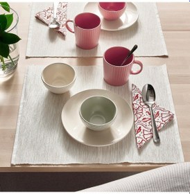 Resim 3 Parça Kase Seti, Meridyendukkan Çok Renkli, 10 Cm 3 Parça Çerezlik Stoneware 