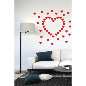Resim Beruflic Kırmızı Kalpler 100 Adet Sevgililer Günü Aşk Dekorasyonu İçin Kalp Desenli 
