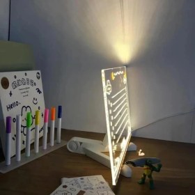 Resim LED Aydınlatmalı Yazı ve Çizim Tahtası - Büyük Boy 30X20 cm 