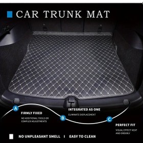 Resim Honeybeeshop Byd King Ev 2022-2025 Siyah Beyaz Çizgi Bagaj Klima Matı Dayanıklı Kaplama Kolay Temizleme 