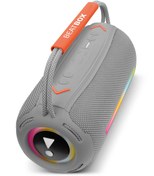 Resim Powerway Beatbox Gri Led Işıklı Dayanıklı Ses Bombası Usb Sd Aux Fm Radyo Bluetooth Hoparlör 