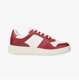 Resim Tommy Hilfiger Jeans Cupsole Leather Kadın Kırmızı Spor Ayakkabı En0en02505 Kırmızı 