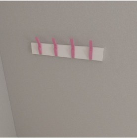 Resim Hepsi3boyutlu Modern Duvar & Kapı Kanca Askılık - 4 Adet Pembe Kanca Askılık - Model No : 3 Pembe 