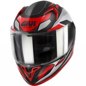 Resim Givi Gıvı 50.8 Brave Mat Siyah-tıtanıum-kırmızı Kask 