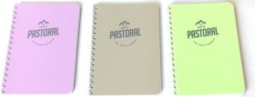 Resim Pastoral Spiralli Plastik Kapak Bloknot 10x14 80 Yaprak Çizgili 3'lü Karma 