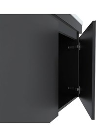 Resim Teta Home Tokyo 65 Cm Mdf Banyo Dolabı Seti + Boy Dolabı Antrasit Antrasit 