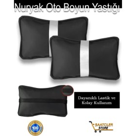 Resim Mondeo 2000-2006 Oto Koltuk Beyaz Şerit Boyun Yastığı 2 Adet 
