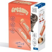 Resim M-Pets Creamy Somon Balıklı Ek Besin ve Kedi Ödülü 25x15 Gr 