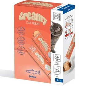 Resim M-Pets Creamy Somon Balıklı Ek Besin ve Kedi Ödülü 25x15 Gr 