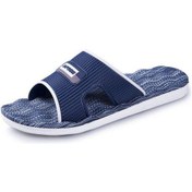 Resim Mavi Trend Ayakkabı Erkekler Yaz Terlik Açık Hava Rahat Plaj Terlikleri Kişiselleştirilmiş Flip-flop Sandalet Trendi Flip Flop Kaymaz Ayakkabı Mavi 