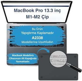 Resim McStorey Macbook Pro M1-M2 Kılıf A2338 ile Uyumlu Kaplama Sticker Laptop Koruyucu BrainNL Gri 