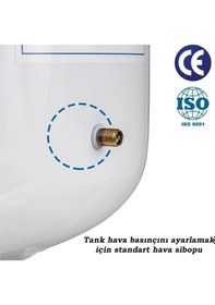 Resim Sumarkt Su Arıtma Cihazı Metal Genleşme Su Tankı 40 Lt Nsf Belgeli Su Arıtma Deposu Tank Vanası Hediyeli 