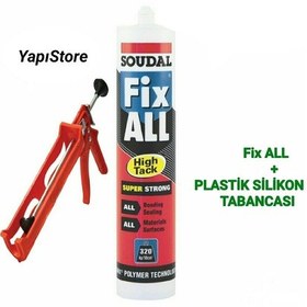 Resim Fixall Korniş Yapıştırıcısı + Uygulama Tabancası 