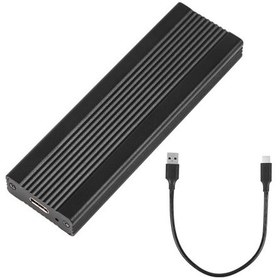 Resim M.2 Nvme/sata Çift Protokollü Mobil Sabit Disk Kutusu Usb3.1 Tip-c Harici Ssd Muhafazası Alüminyum Alaşımlı Kabuk Siyah 