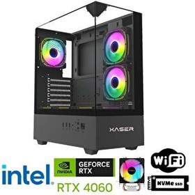 Resim XASER Xsr1104 i7 14700F 32GB DDR5 Ram 1TB M.2 NVMe SSD 8GB RTX4060 Oyuncu Masaüstü Bilgisayarı 