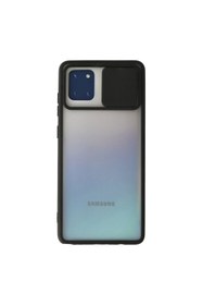 Resim artlab Art Galaxy A81 / Note 10 Lite Kılıf Palm Buzlu Kamera Sürgülü Silikon - Siyah Lab 