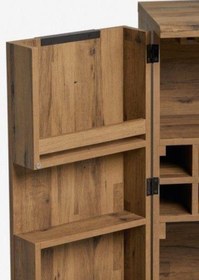 Resim NIDAGE Woodteks Ahşap Şaraplık - Içki Dolabı - Çok Amaçlı Erzak Dolabı 