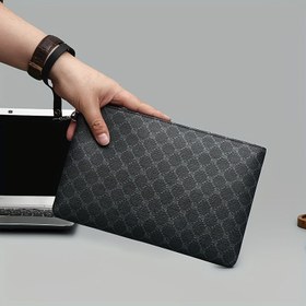 Resim Çizgili Desenli Zarf Çanta, Erkek Moda El Çantası, Günlük Telefon El Çantası, Kartlar İçin Çoklu Yuvalı Debriyaj Çantası 