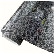 Resim Cloud011 Yüksek Parlak Pet Dövme Karbon Araç Kaplama 78.74x19.69inch Gri 