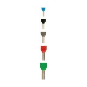 Resim TE1008 5.5 mm Red Insulated Double Entry Ferrule - 10 Pieces 