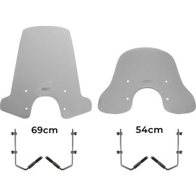 Resim GP Kompozit Vespa GTS 300 / 150 Universal Uyumlu Ön Cam Füme 54 cm 