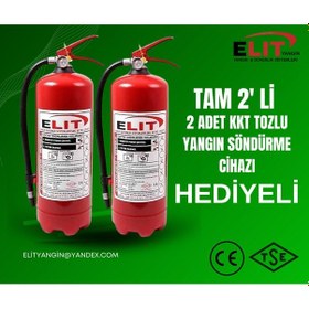 Resim 6 Kg Kkt Tozlu Yangın Söndürme Tüpü 2 ' Li Paket 