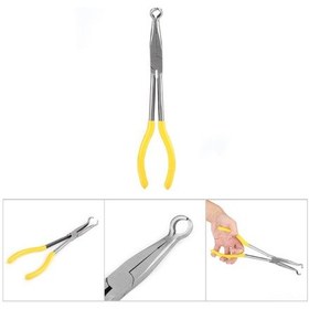 Resim Vkemall 270mm Uzun Saplı O Tipi Pense, Kaliteli Çelik, Ergonomik Plastik Kolu, Dar Mekanlarda Kullanım, Araç Tamiri Ve Bakımı İçin 