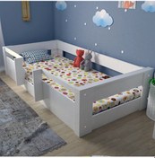 Resim Herseycik Ninnimo Montessori Mdf Karyola Beyaz M7 - Y 1016 