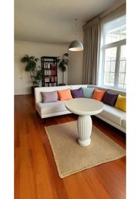 Resim Doğal Masif Ahşap Tekli Yan Sehpa Krem Renk Modern Mantar Sehpa Beyaz 