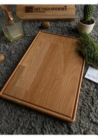 Resim Doğal Ahşap Kesme Ve Sunum Tahtası, Kayın Ağacı 