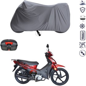 Resim Kuba Rainbow ÇANTALI MOTOSİKLET BRANDA SU GEÇİRMEZ TOPCASE UYUMLU MOTOR BRANDA 