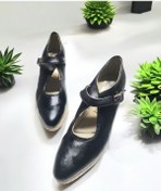 Resim Dolgu Topuk Hasır Tokalı Balerin Espadril Siyah 